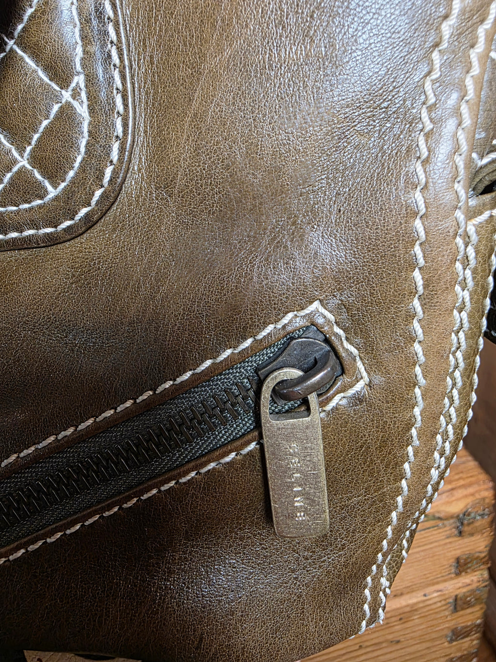 Celine Boogie Satchel (Olive-Green)