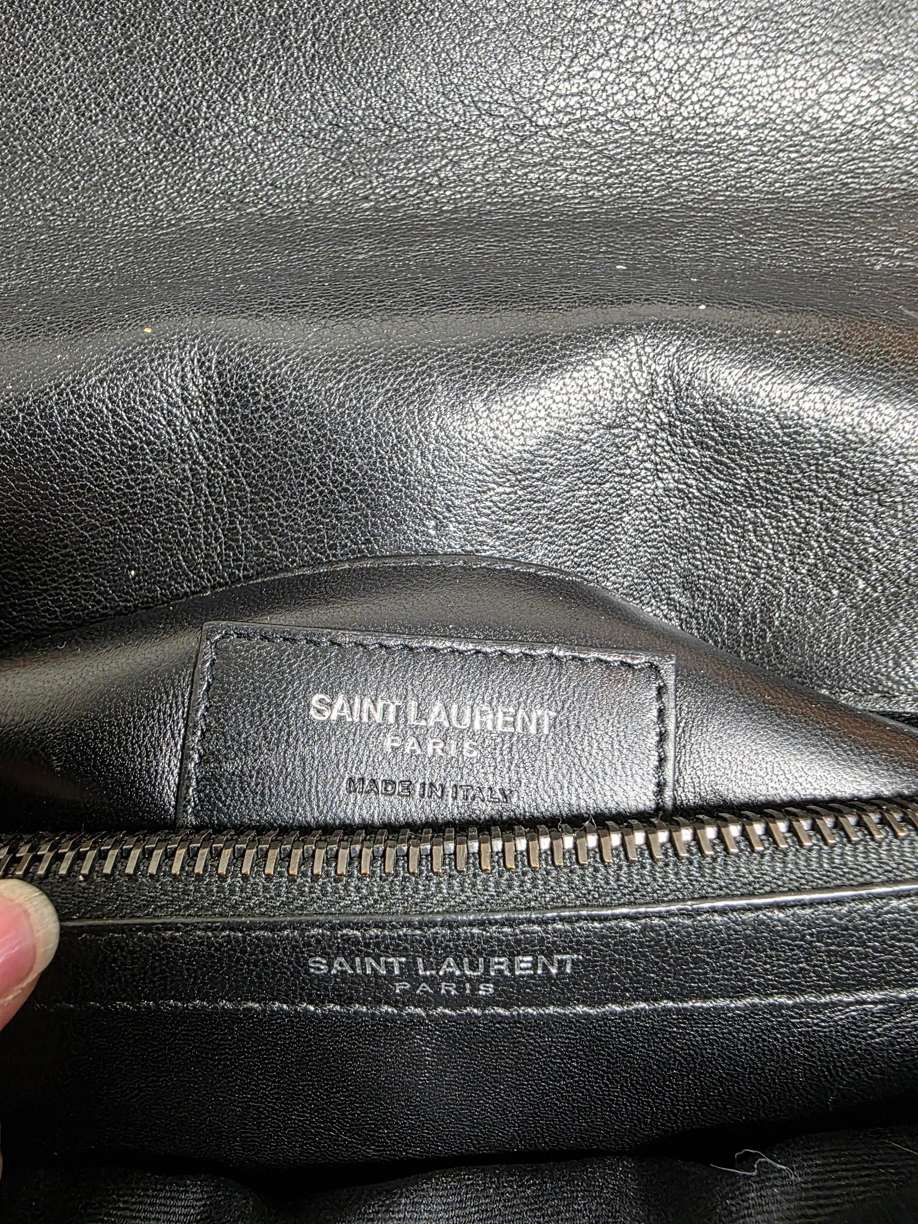 Saint Laurent Medium College Bag Black on Black