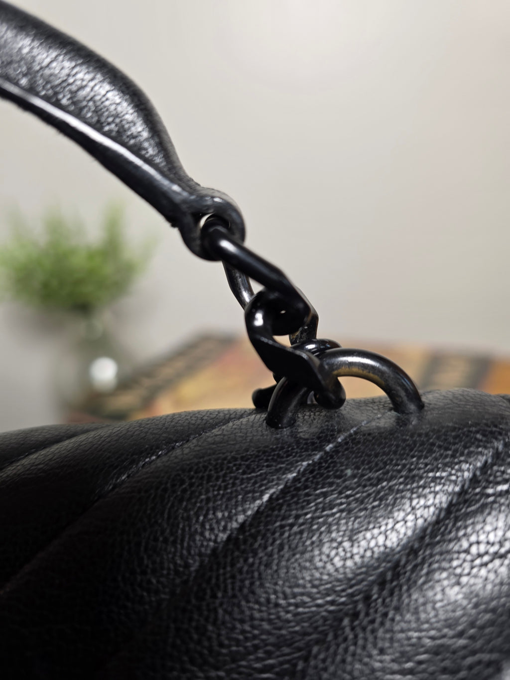 Saint Laurent Medium College Bag Black on Black