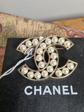 Chanel Pearl CC Brooch