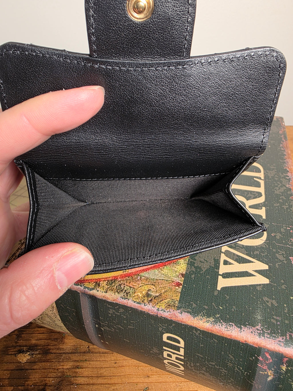 Chanel Black Matelassé 2.55 Compact Flap Wallet